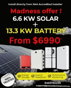 6.6kw solar + 13.3kw battery
