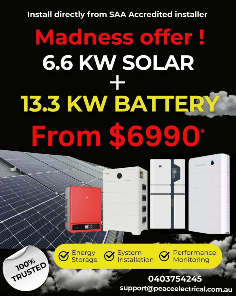 6.6kw solar + 13.3kw battery