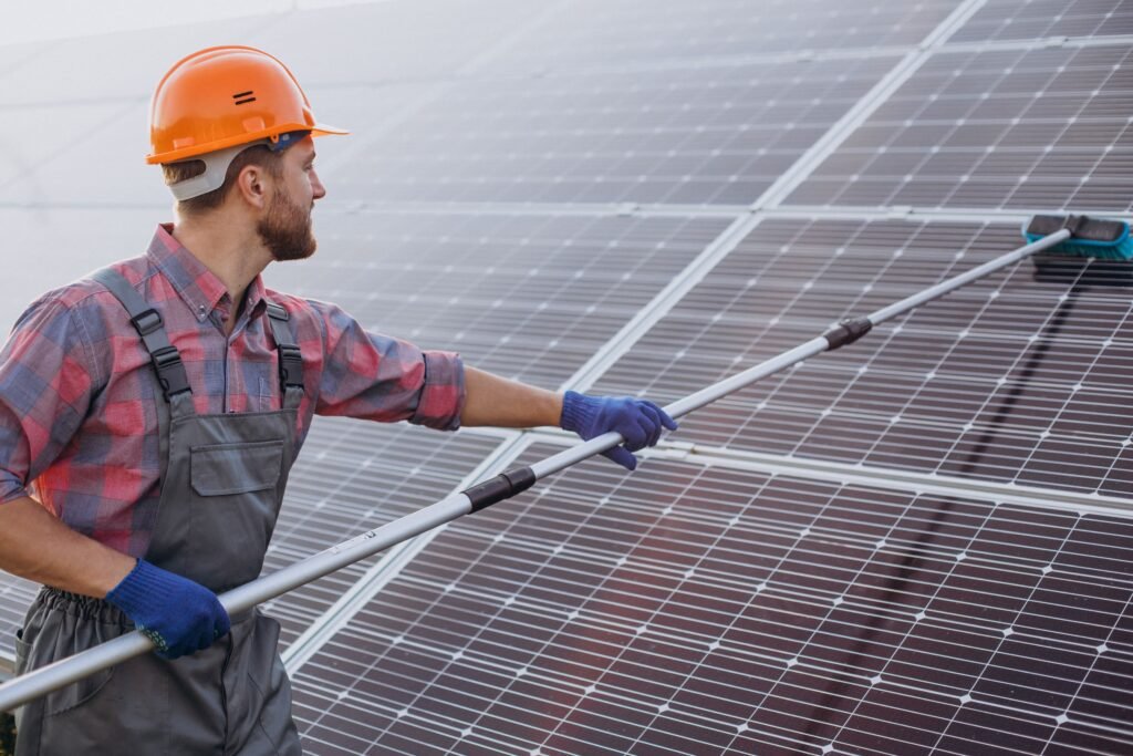 clean solar panels